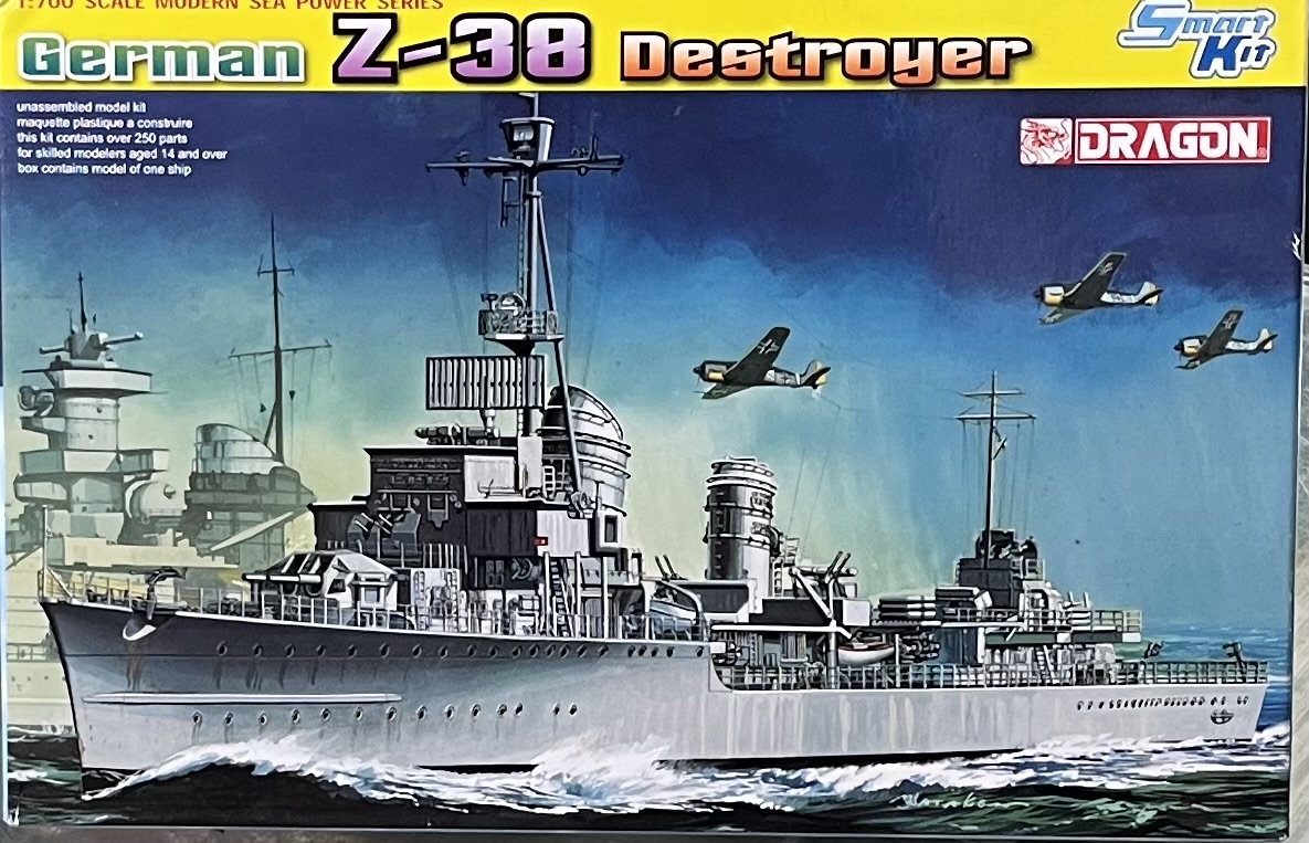 DRAGON#7134 1/700 GERMAN Z-38 DESTROYER