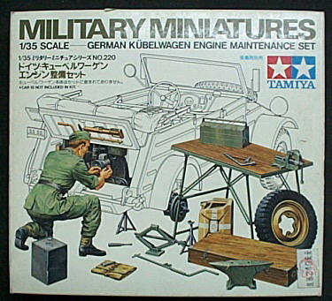 Юc1/35xƨtC MILITARY MINIATURES GERMAN KUBELWAGEN ENGINE MAINTENANCE SET